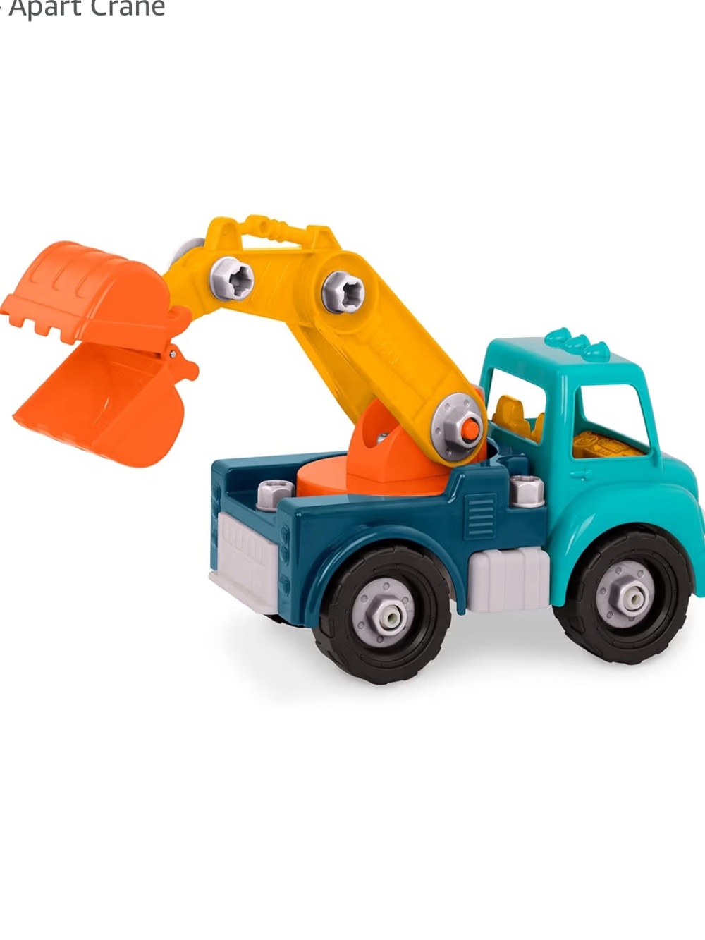Kids Take-Apart Tow Truck Building Set — Teal, Orange & Yellow - Picture 2 of 2